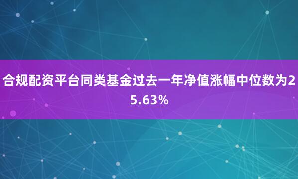 合规配资平台同类基金过去一年净值涨幅中位数为25.63%